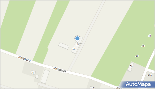 Henryków-Urocze, Kwitnąca, 10, mapa Henryków-Urocze