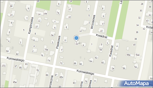 Hornówek, Kwadrat, 11, mapa Hornówek