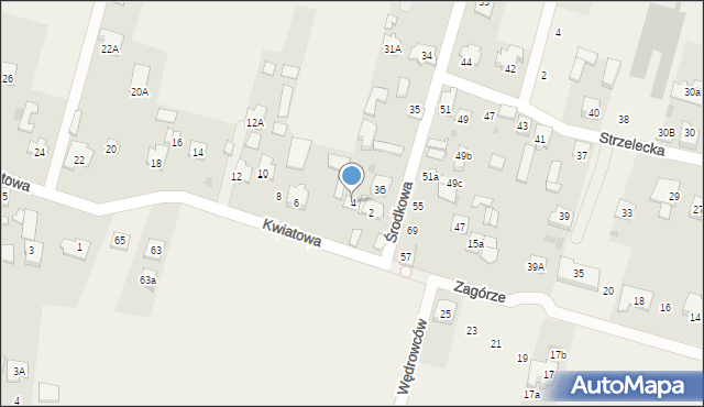 Izabelin-Dziekanówek, Kwiatowa, 4, mapa Izabelin-Dziekanówek