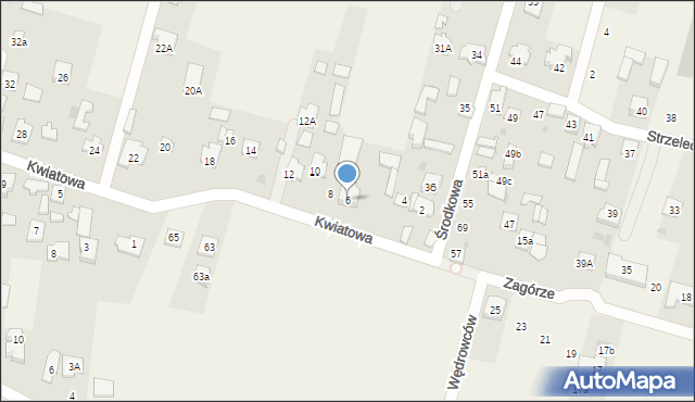 Izabelin-Dziekanówek, Kwiatowa, 6, mapa Izabelin-Dziekanówek