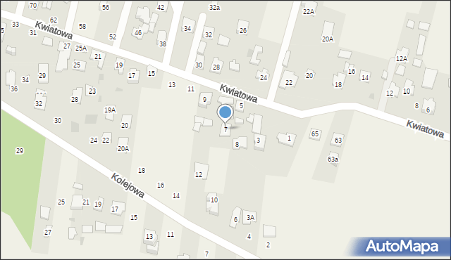 Izabelin-Dziekanówek, Kwiatowa, 7, mapa Izabelin-Dziekanówek