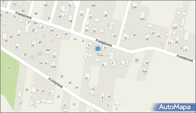 Izabelin-Dziekanówek, Kwiatowa, 7a, mapa Izabelin-Dziekanówek