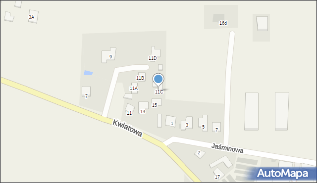 Jacewo, Kwiatowa, 11C, mapa Jacewo