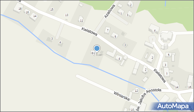 Jakubów, Kwiatowa, 6/2, mapa Jakubów