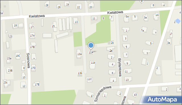 Janówek Drugi, Kwiatowa, 11A, mapa Janówek Drugi