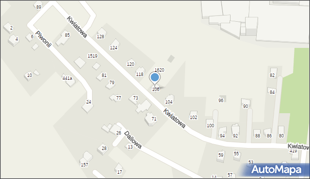 Jasienica, Kwiatowa, 106, mapa Jasienica