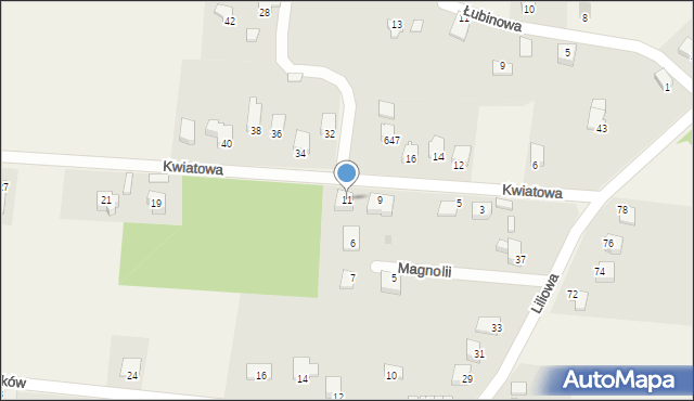 Jasienica, Kwiatowa, 11, mapa Jasienica