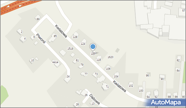 Jasienica, Kwiatowa, 120, mapa Jasienica