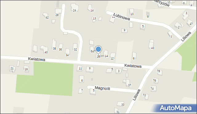 Jasienica, Kwiatowa, 16, mapa Jasienica