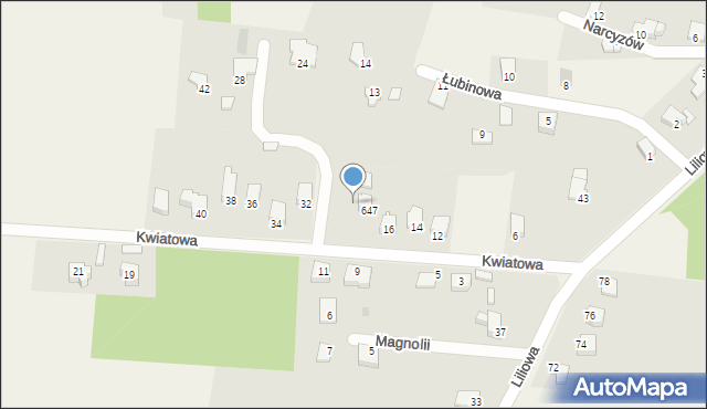 Jasienica, Kwiatowa, 18, mapa Jasienica