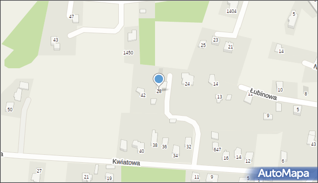 Jasienica, Kwiatowa, 28, mapa Jasienica