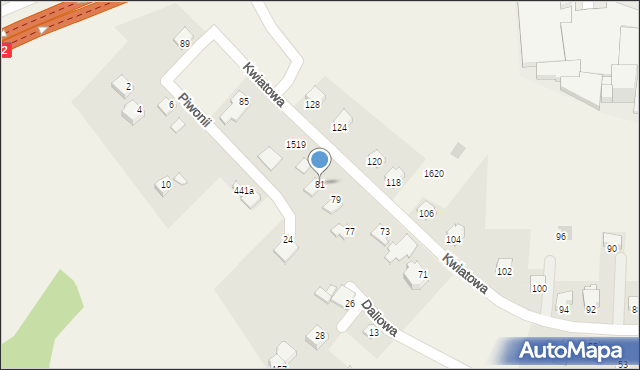 Jasienica, Kwiatowa, 81, mapa Jasienica