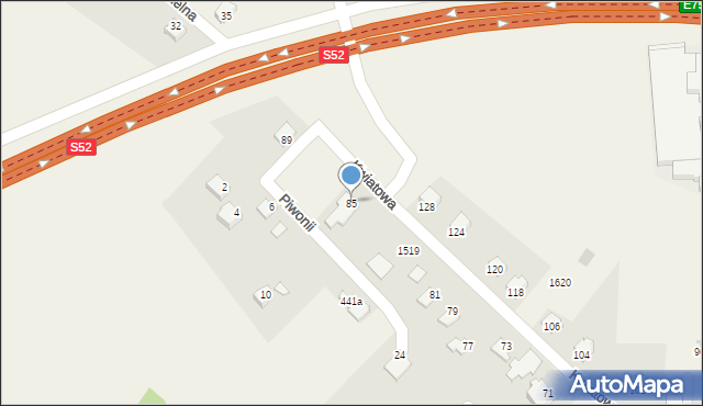 Jasienica, Kwiatowa, 85, mapa Jasienica