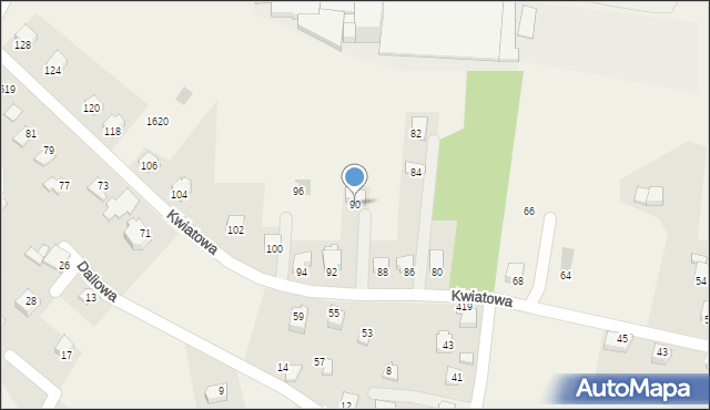 Jasienica, Kwiatowa, 90, mapa Jasienica