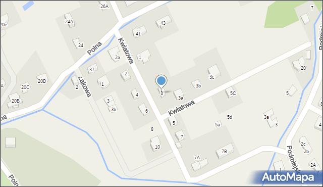 Jeżów Sudecki, Kwiatowa, 3, mapa Jeżów Sudecki