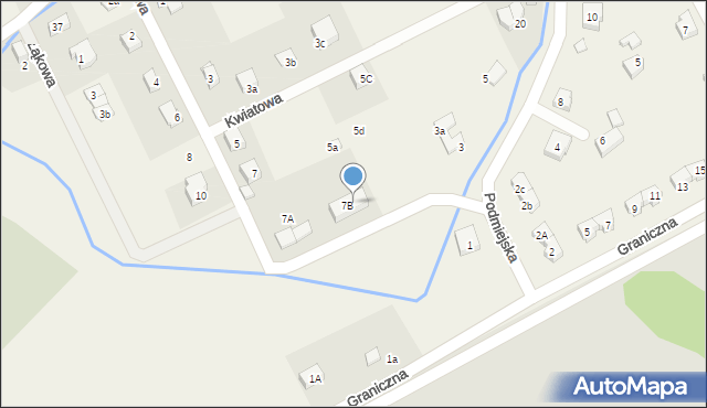 Jeżów Sudecki, Kwiatowa, 7C, mapa Jeżów Sudecki