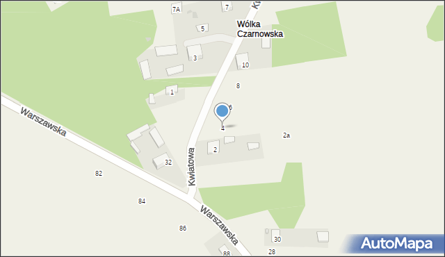 Józefów, Kwiatowa, 4, mapa Józefów