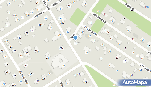 Józefów, Kwiatowa, 27, mapa Józefów