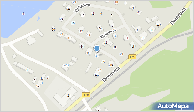 Kalisz Pomorski, Kwiatowa, 38, mapa Kalisz Pomorski