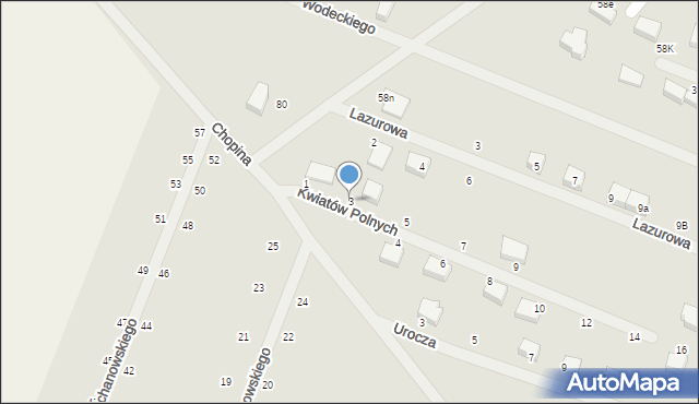 Kamień Pomorski, Kwiatów Polnych, 3, mapa Kamień Pomorski