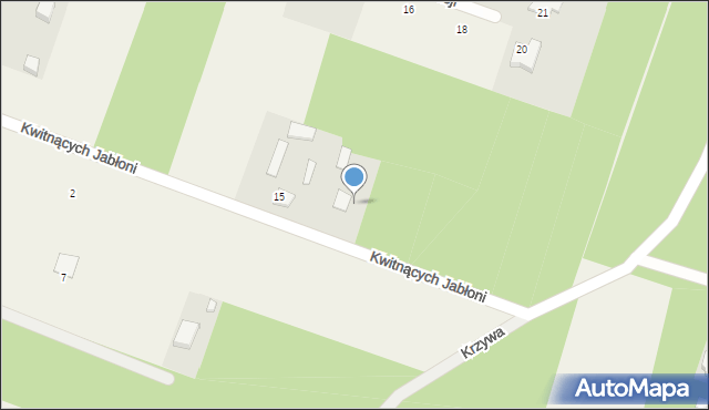 Kamionka, Kwitnących Jabłoni, 19, mapa Kamionka