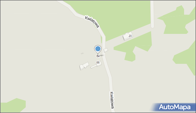 Karczew, Kwiatowa, 64, mapa Karczew