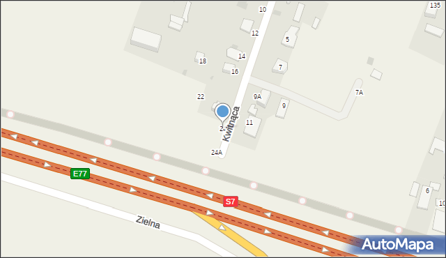 Kazuń Nowy, Kwitnąca, 24, mapa Kazuń Nowy