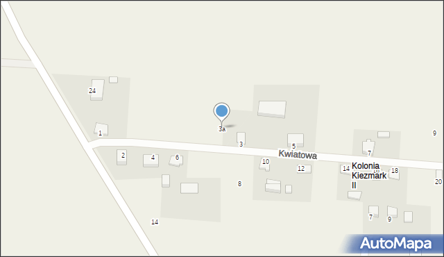 Kiezmark, Kwiatowa, 3a, mapa Kiezmark
