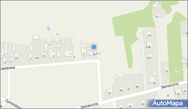 Klembów, Kwiatowa, 1a, mapa Klembów