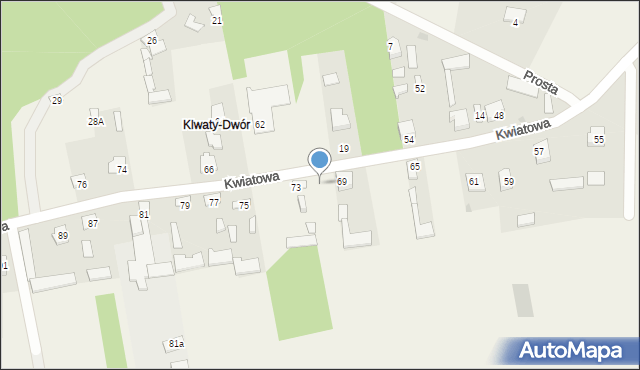 Klwaty, Kwiatowa, 71, mapa Klwaty