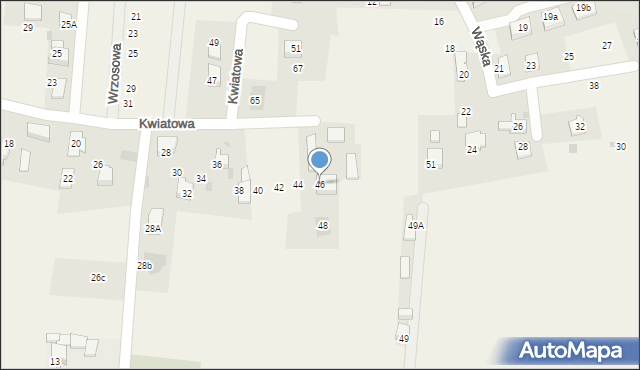 Kobiór, Kwiatowa, 46, mapa Kobiór