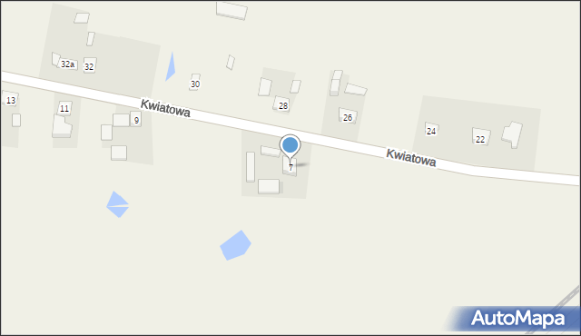 Kołodziejewo, Kwiatowa, 7, mapa Kołodziejewo