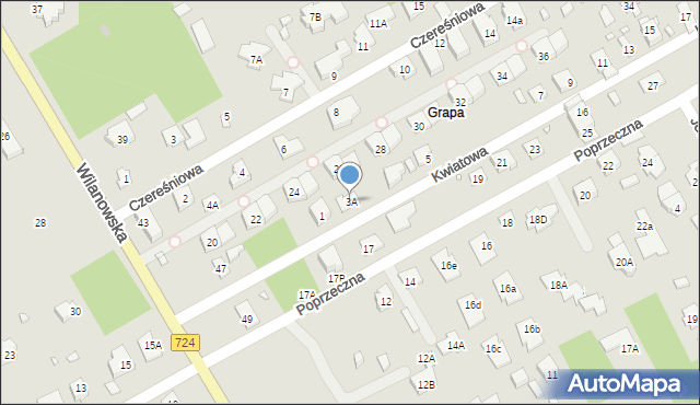 Konstancin-Jeziorna, Kwiatowa, 3A, mapa Konstancin-Jeziorna