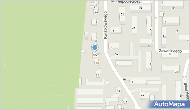 Kraśnik, Kwiatkowskiego Eugeniusza, 10a, mapa Kraśnik