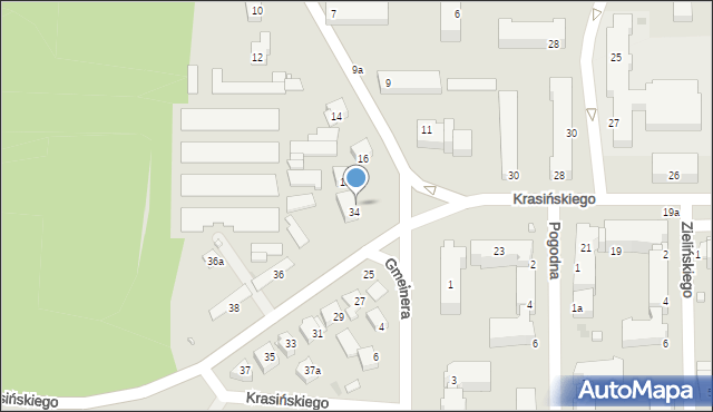 Kraśnik, Kwiatkowskiego Eugeniusza, 18, mapa Kraśnik