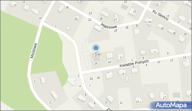 Krępa Słupska, Kwiatów Polnych, 1c, mapa Krępa Słupska