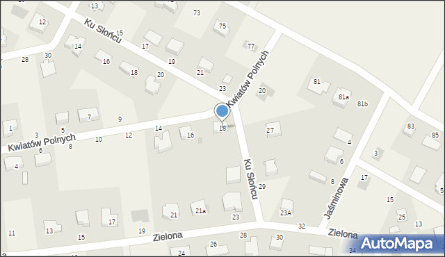 Krępa Słupska, Kwiatów Polnych, 18, mapa Krępa Słupska