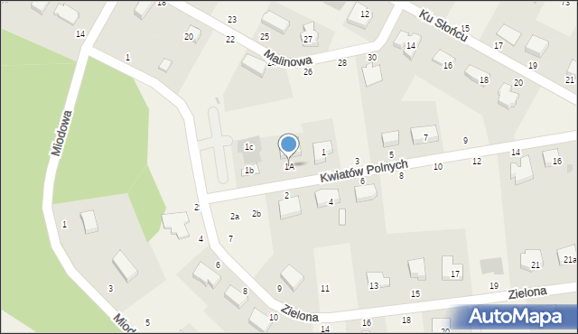 Krępa Słupska, Kwiatów Polnych, 1A, mapa Krępa Słupska