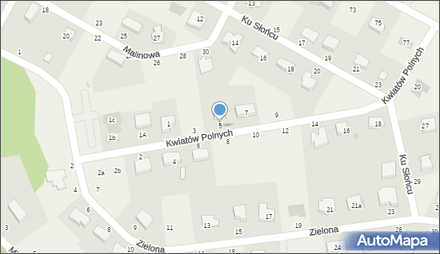 Krępa Słupska, Kwiatów Polnych, 5, mapa Krępa Słupska