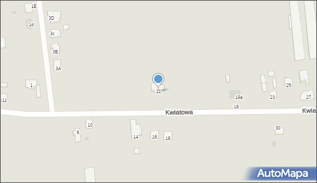 Kruszwica, Kwiatowa, 11, mapa Kruszwica