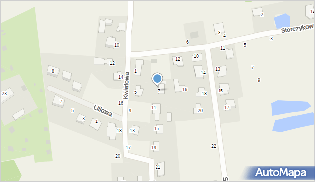 Kruszyn Krajeński, Kwiatowa, 7a, mapa Kruszyn Krajeński