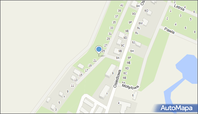 Kusowo, Kwiatowa, 23, mapa Kusowo