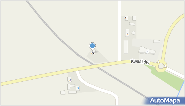 Kwasków, Kwasków, 24, mapa Kwasków