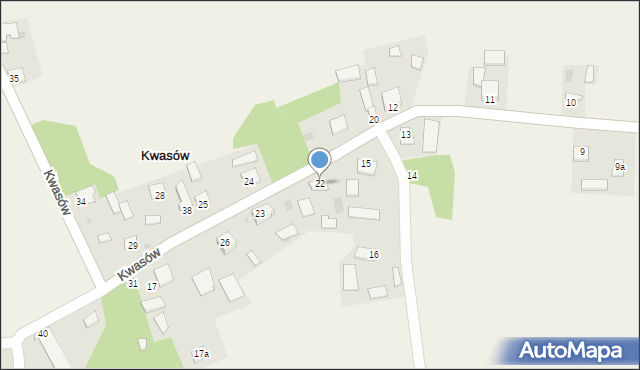 Kwasów, Kwasów, 22, mapa Kwasów