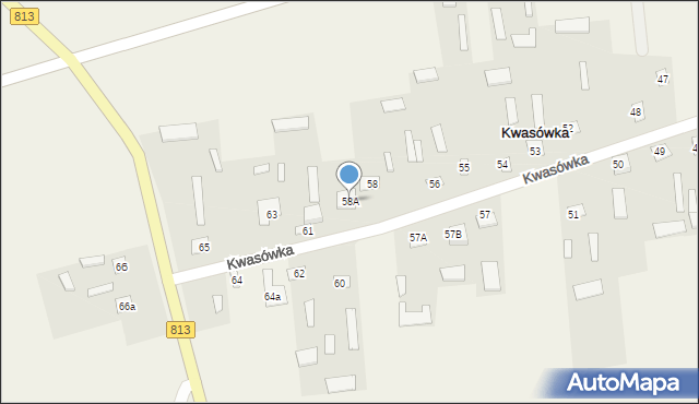 Kwasówka, Kwasówka, 58A, mapa Kwasówka