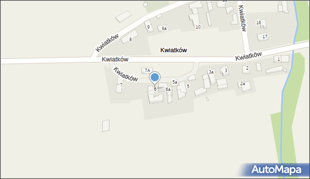 Kwiatków, Kwiatków, 6, mapa Kwiatków