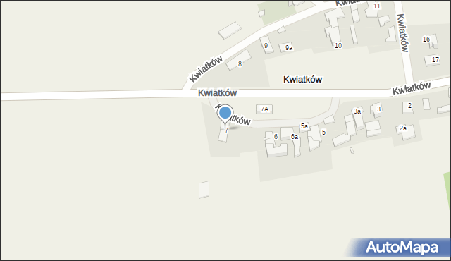 Kwiatków, Kwiatków, 7, mapa Kwiatków