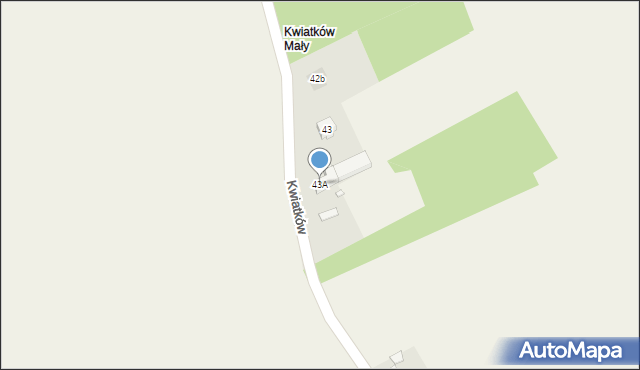 Kwiatków, Kwiatków, 43A, mapa Kwiatków