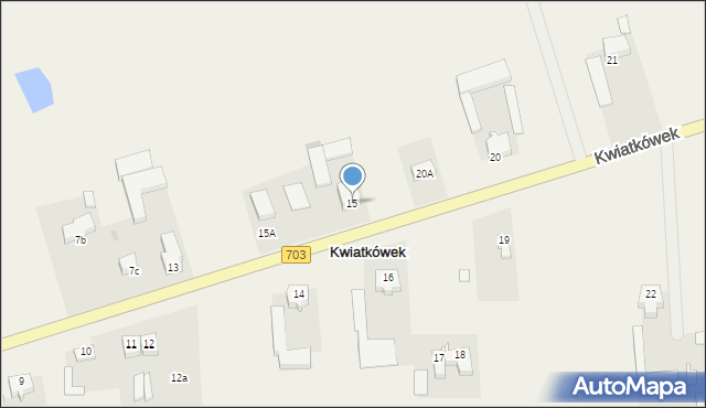 Kwiatkówek, Kwiatkówek, 15, mapa Kwiatkówek