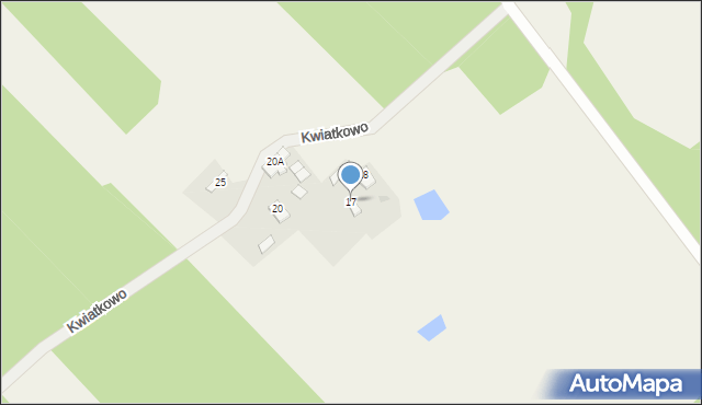 Kwiatkowo, Kwiatkowo, 17, mapa Kwiatkowo